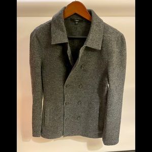 Zegna Gray Wool Coat Jacket - Size 40 - Medium
